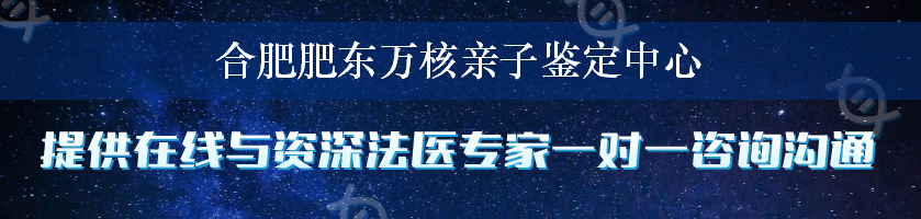 合肥肥东万核亲子鉴定中心